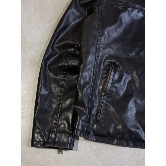 Vintage Y2K Streetwear Brown Faux Leather Jacket