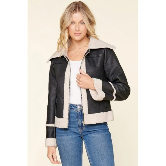 Women Victoria Faux Leather Jacket