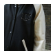 Women's White and Black Iets Frans Bomber Jacket