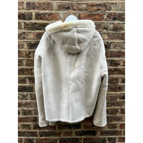 Yeezy Season 5 Lamb Shearling Birch Leather Jacket Coat