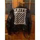 Off-White Virgil Abloh Black  Leather Biker Jacket