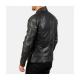 Dean Black Leather Biker Jacket