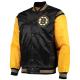 Enforcer Boston Bruins Yellow and Black Satin Jacket