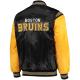 Enforcer Boston Bruins Yellow and Black Satin Jacket