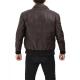 Ernest Mens Dark Brown Bomber Leather Jacket