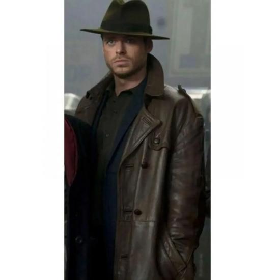 Eternals Ikaris Brown Leather Car Coat