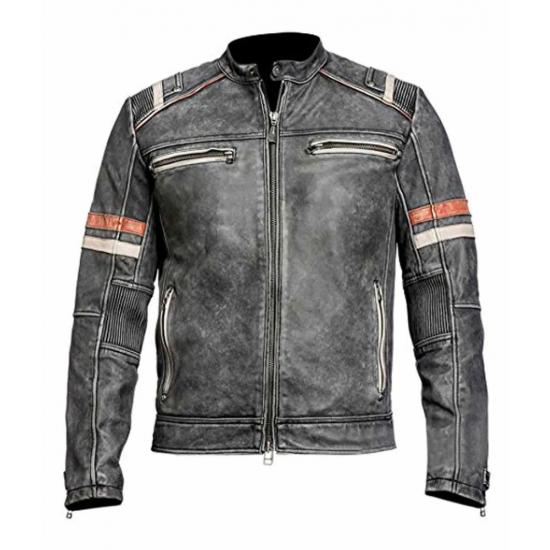 Eurovision Song Contest Will Ferrell Cafe Racer Leather Jacket