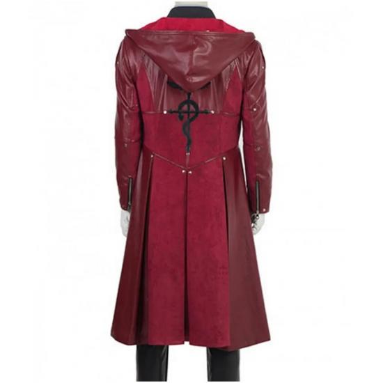 Fullmetal Alchemist Edward Elric Maroon Leather Coat