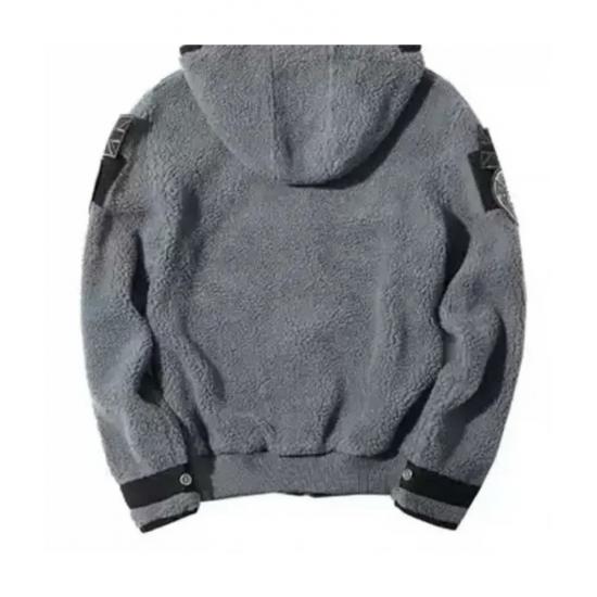 Ghost Call of Duty Sherpa Grey Hoodie