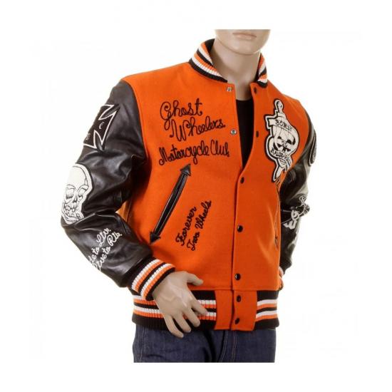 Ghost Wheelers Letterman Varsity Jacket