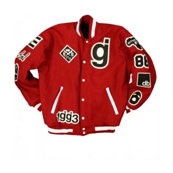 Glassjaw Letterman Red Wool Jacket