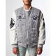 GREAT ESCAPE GREY LATTERMAN VARSITY JACKET