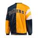 Indiana Pacers Starter Satin Yellow and Blue Jacket