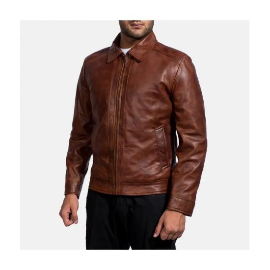 Inferno Brown Leather Jacket