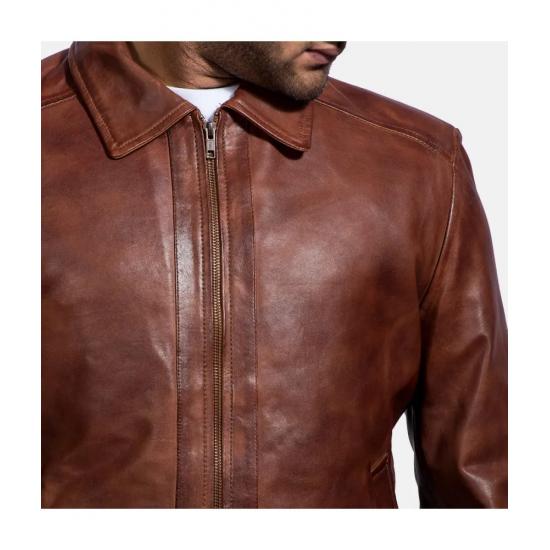 Inferno Brown Leather Jacket