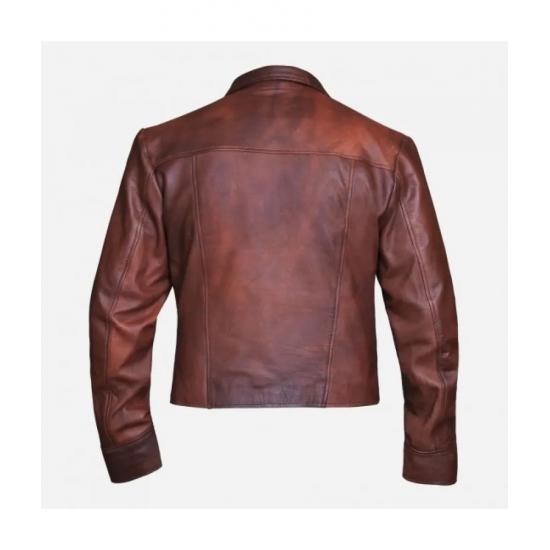 Jason Momoa Justice League Aquaman Distressed Brown Leather Jacket