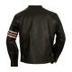 Johnny Knoxville Biker Striped Leather Jacket