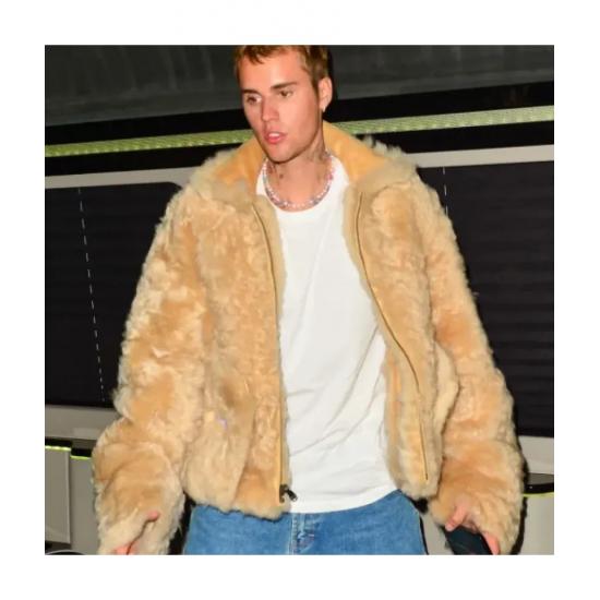 Justin Bieber Los Angeles Beige Jacket