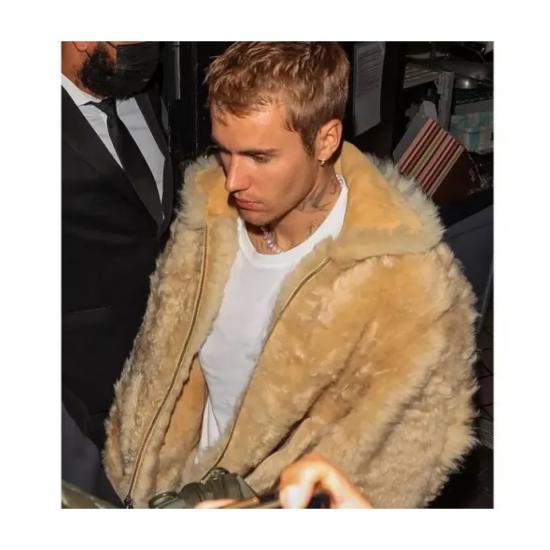 Justin Bieber Los Angeles Beige Jacket