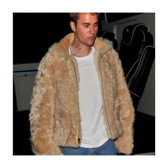 Justin Bieber Los Angeles Beige Jacket