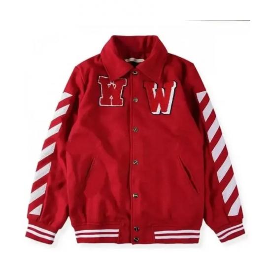 Justin Bieber Red Varsity Jacket