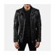 Legacy Black Leather Biker Jacket