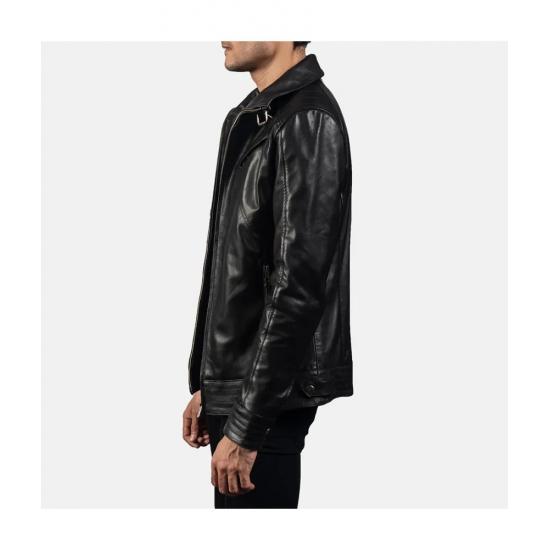 Legacy Black Leather Biker Jacket