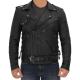 Lucas Asymmetrical Black Motorcycle Leather Jacket Men