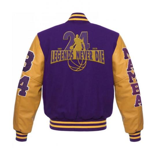 Mamba Legend Never Die Kobe Bryant Varsity Letterman Jacket